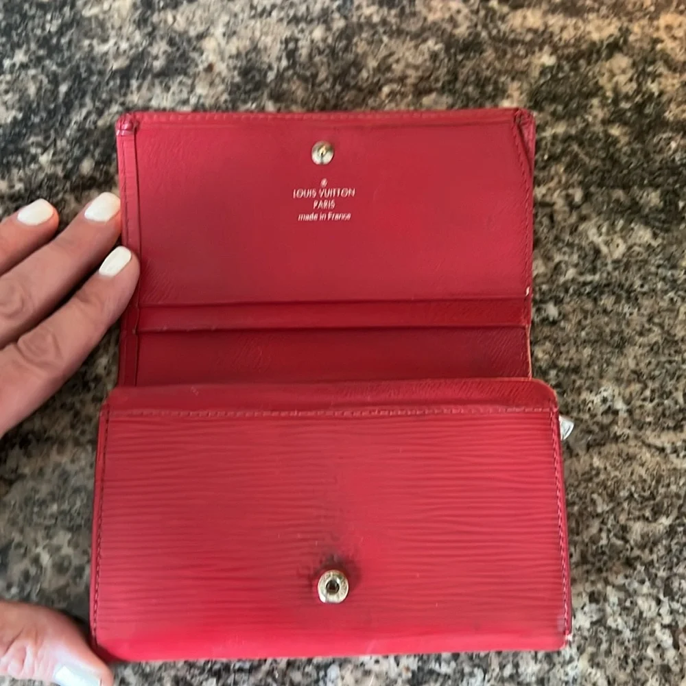 Louis Vuitton Epi Red Trifold Wallet